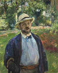Autoportrait dans le jardin à Godramstein, 1910